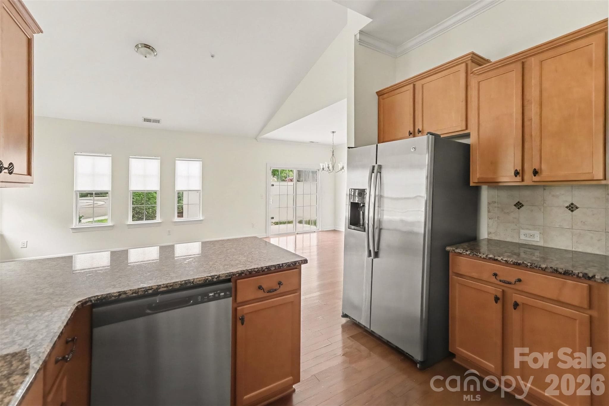 Kitchen into living and dining - 15109 Jade Street, Charlotte