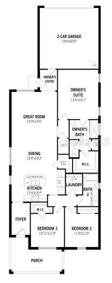 Meridian Parks Alafia Coastal Floorplan - 13471 GOOD VIBES AVE, ORLANDO