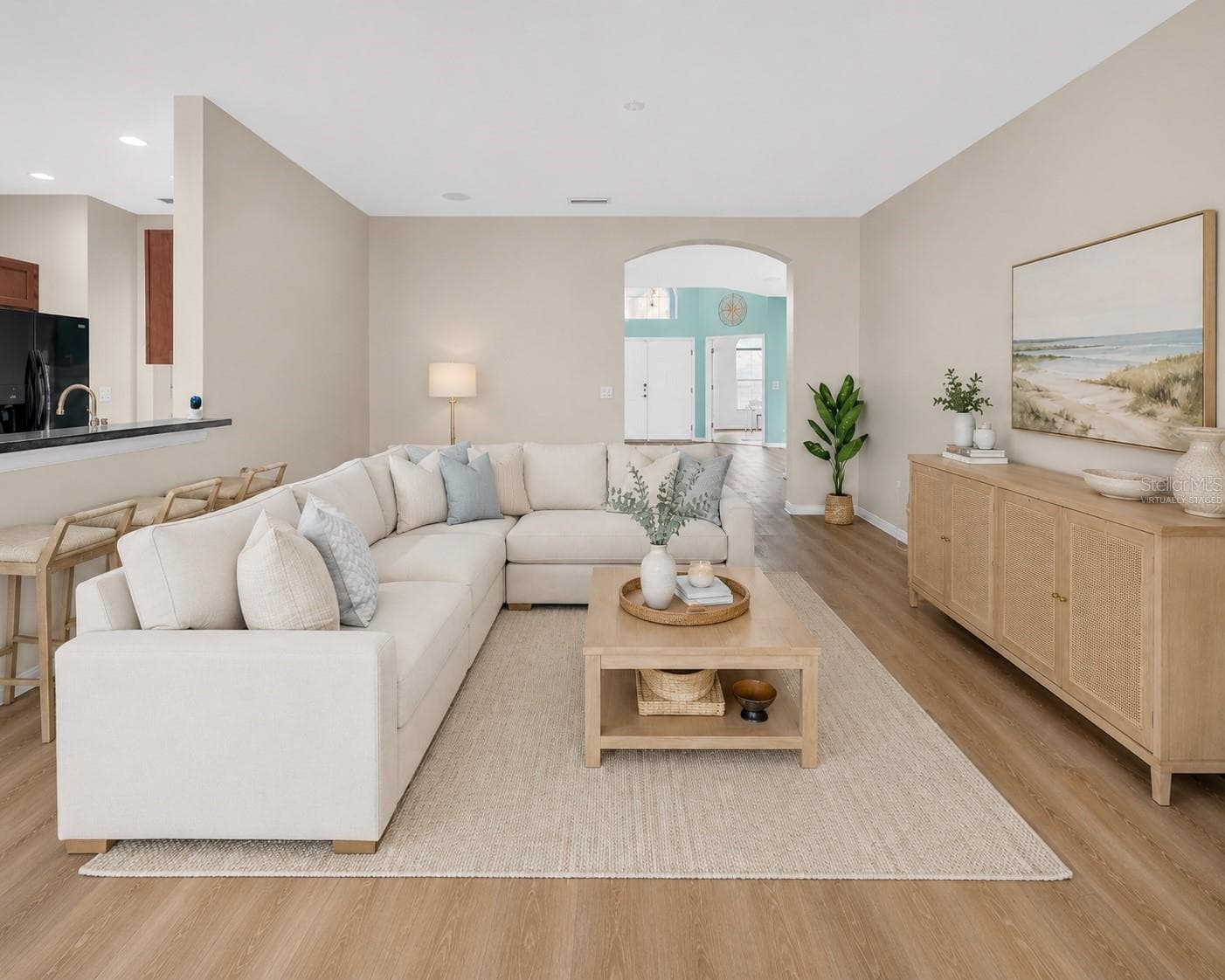 Great room virtually staged. - 319 19TH ST NW, RUSKIN