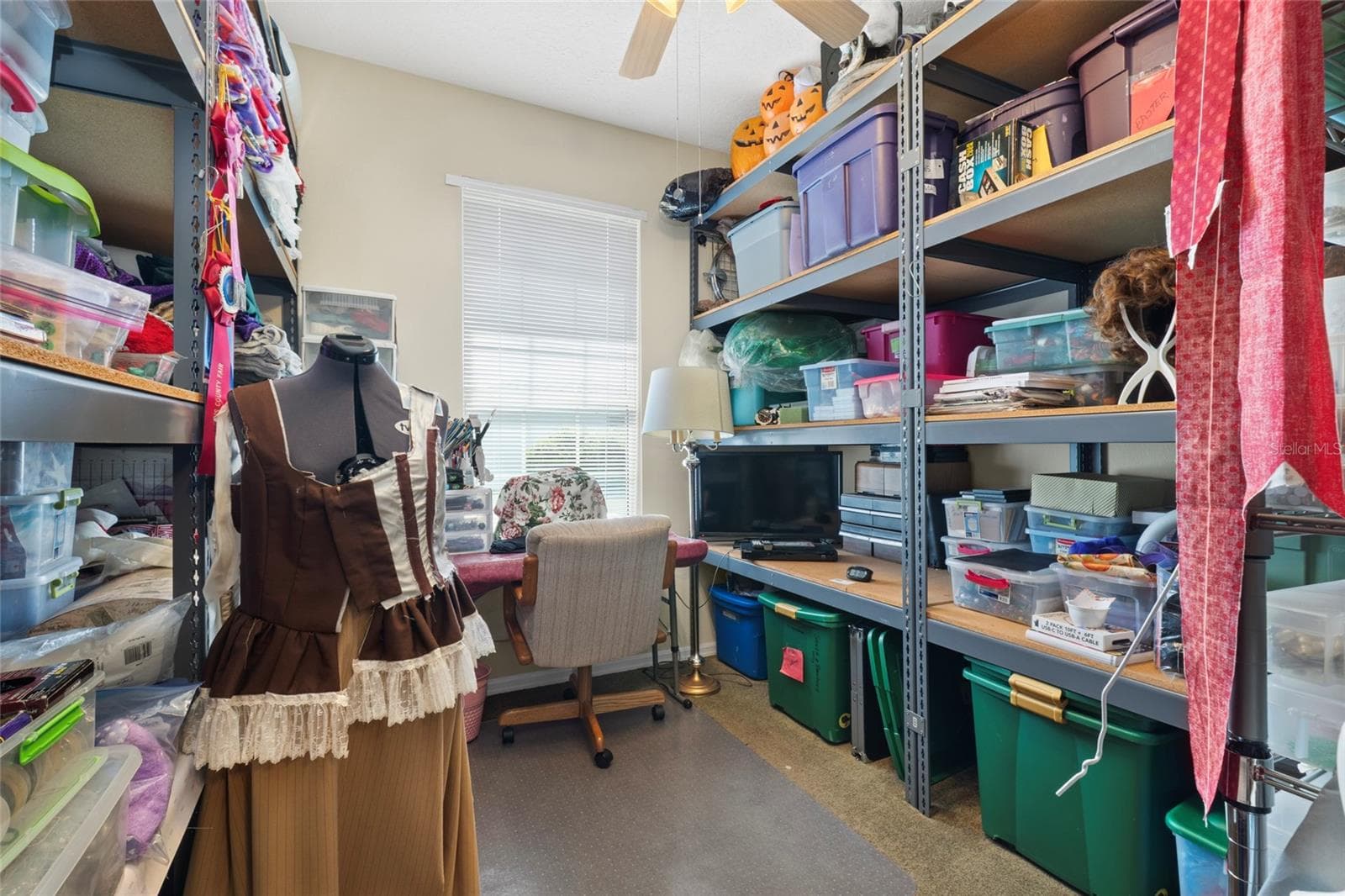 Primary Bedroom Extended Walk-In Closet/Sewing Room/Extra Office space - 365 W BARCLAY CT, BEVERLY HILLS