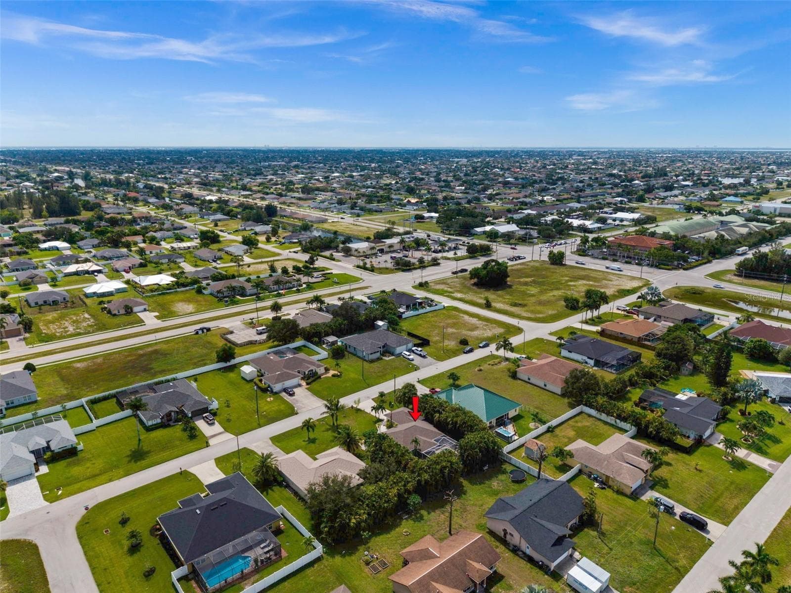 Aerial view of the neighborhood - 3112 SW 16TH PL, CAPE CORAL