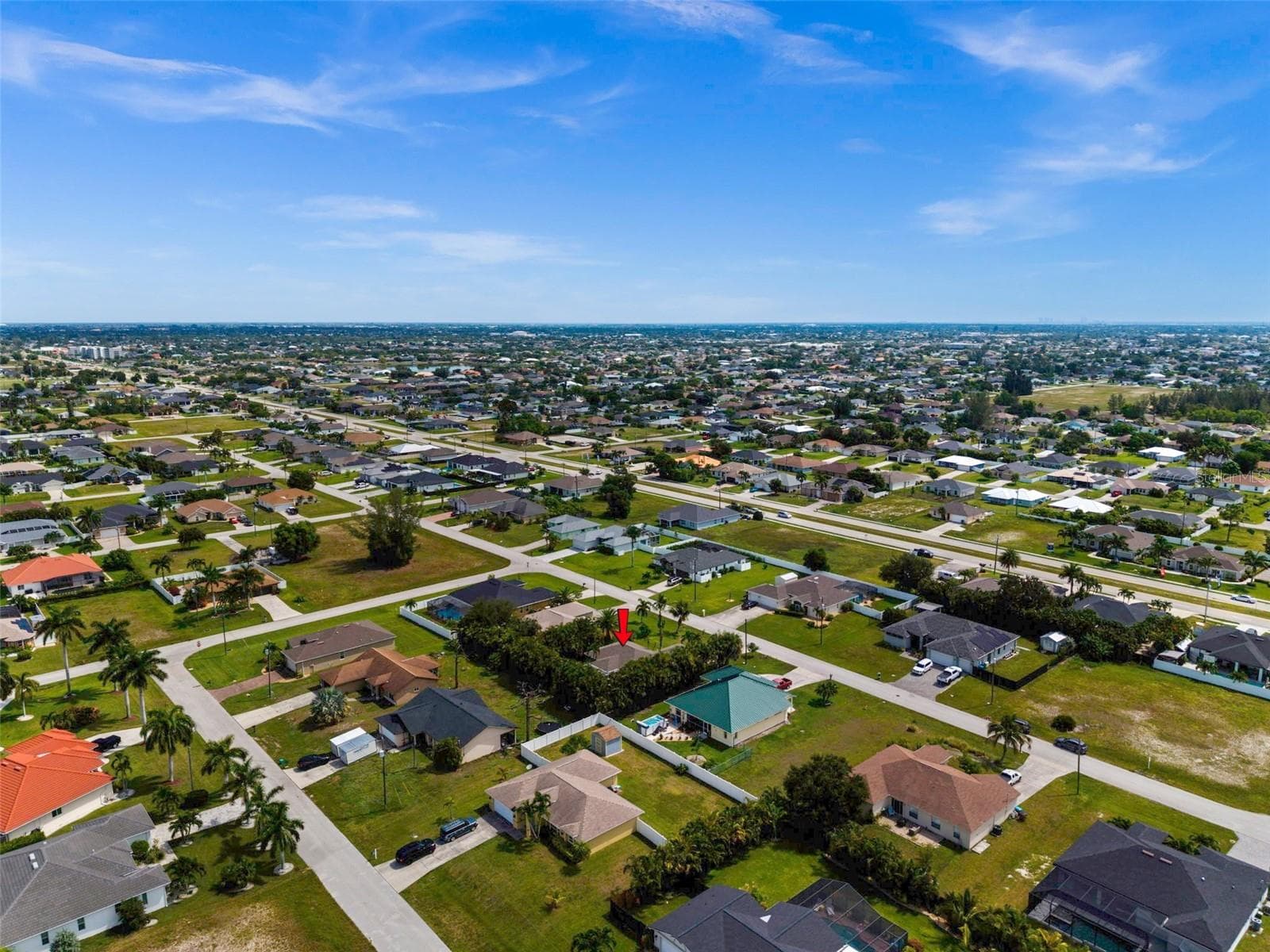 Aerial view of the surrounding area - 3112 SW 16TH PL, CAPE CORAL