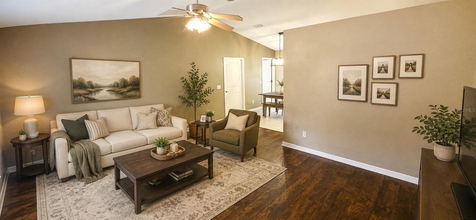 Staged Living room from front door - 4188 SE 134TH PL, BELLEVIEW