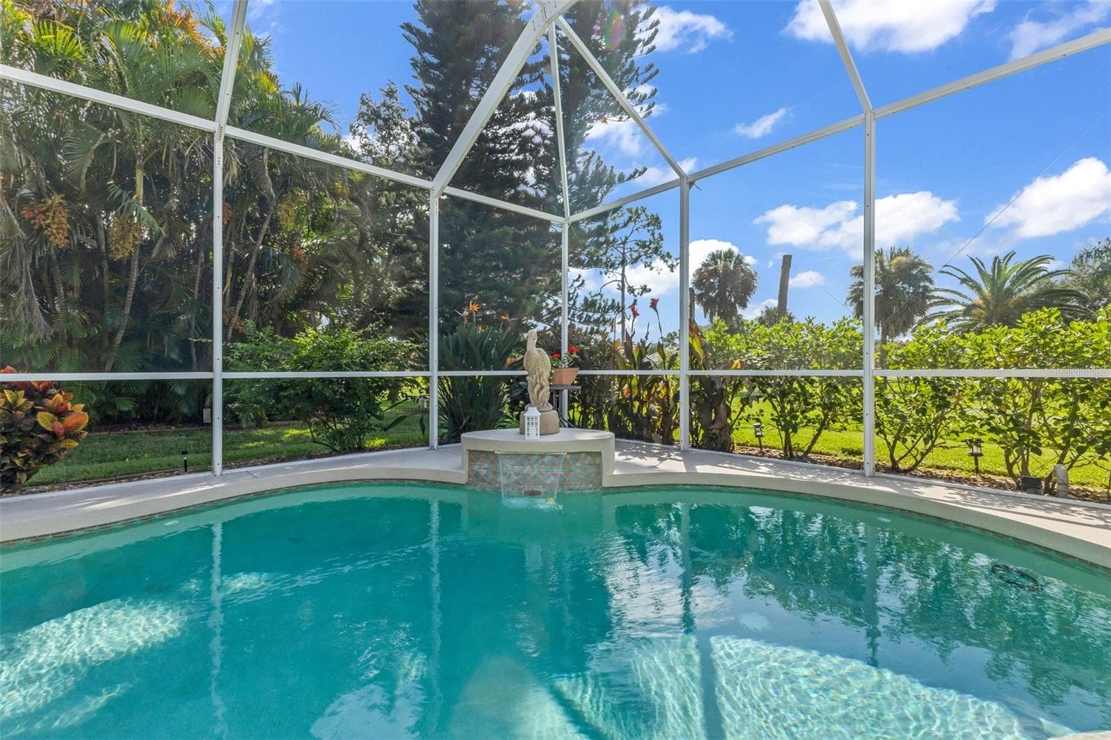 pool waterfall - 2450 SILVER PALM RD, NORTH PORT