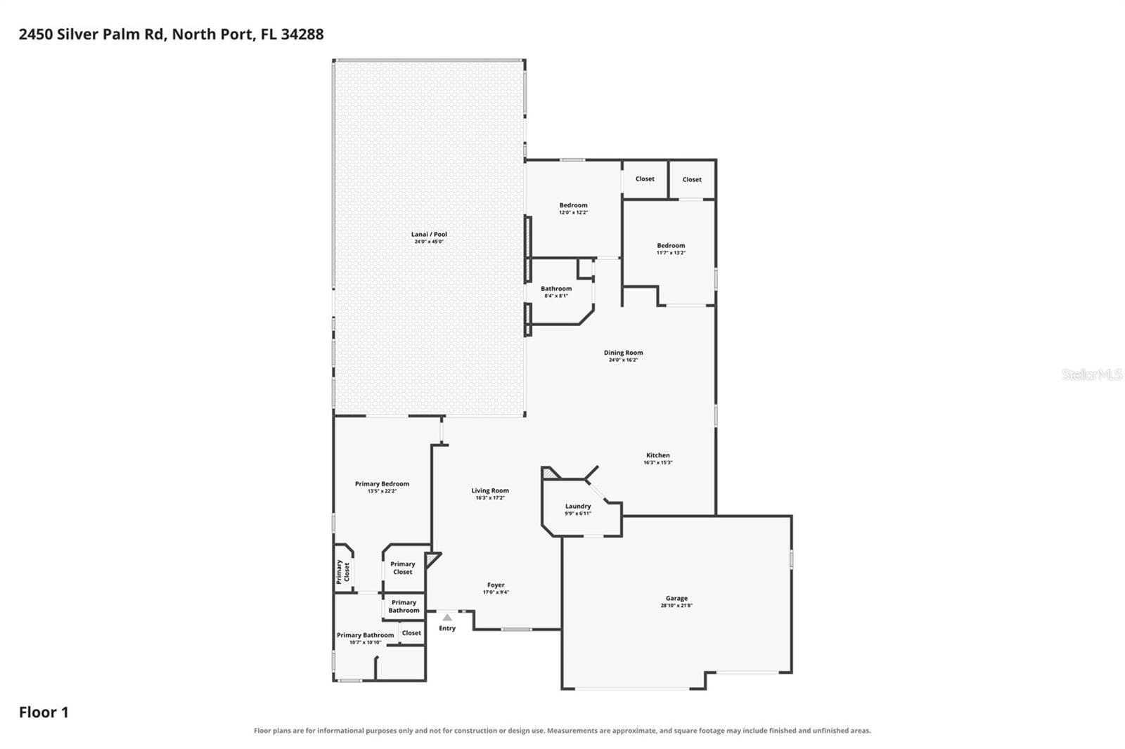 floor plan - 2450 SILVER PALM RD, NORTH PORT