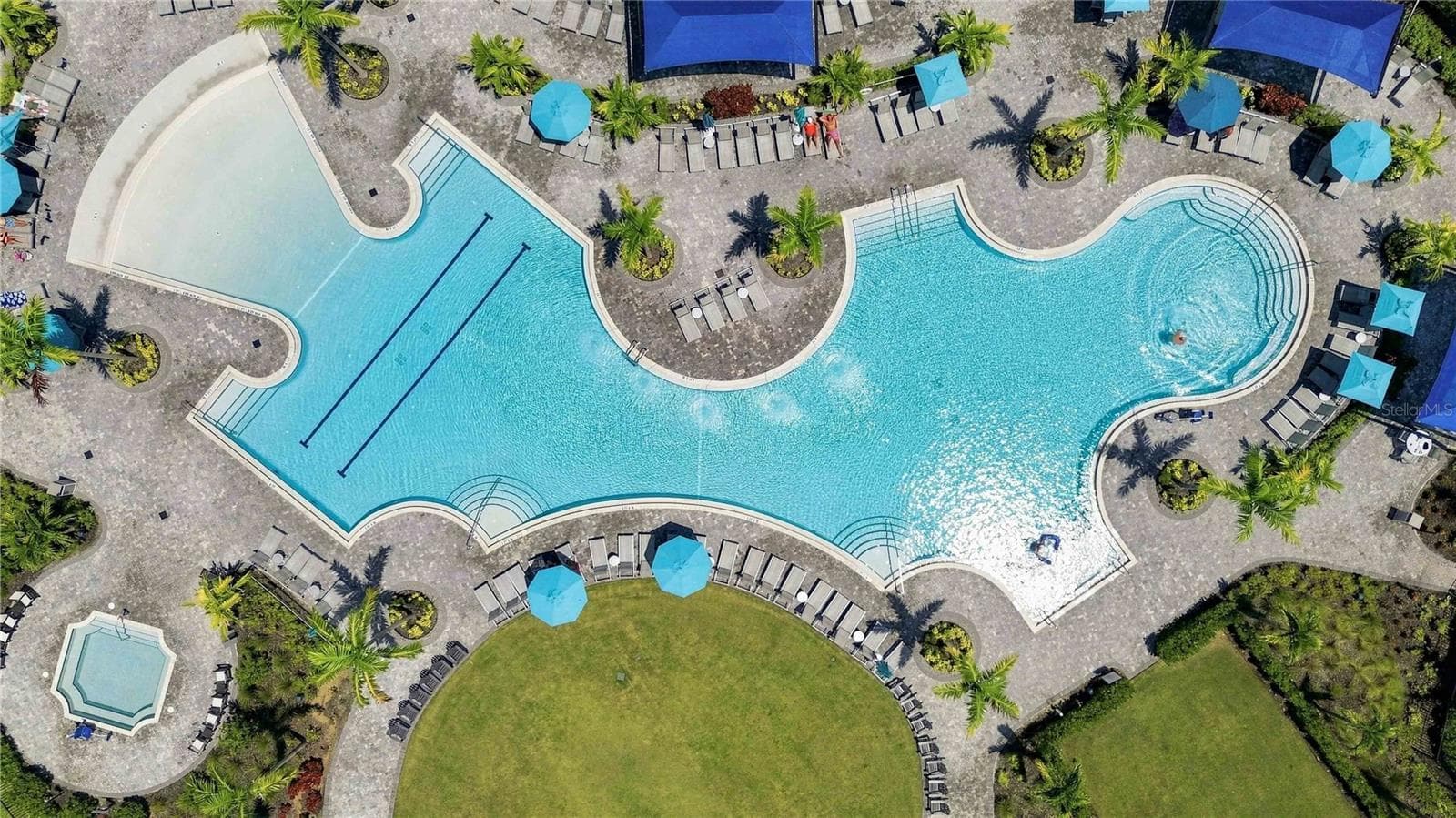Ariel view of pool - 17565 OPAL SAND DR #205, VENICE