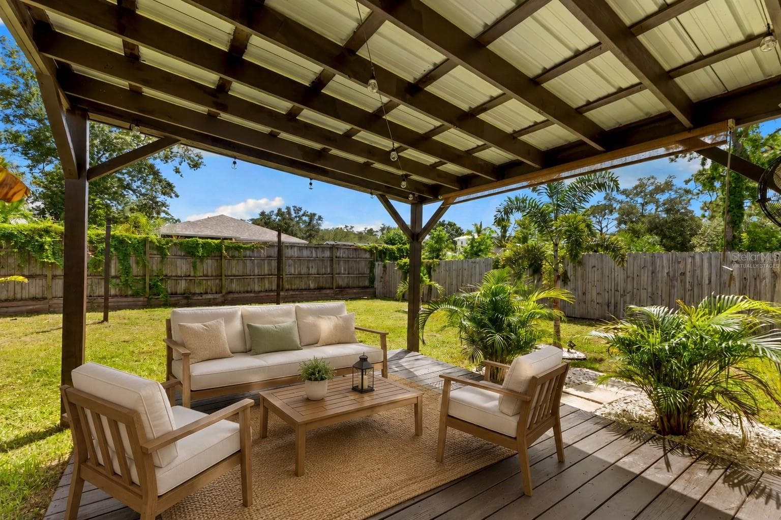 Covered Deck - Virtually Staged - 1840 RITA ST, SARASOTA