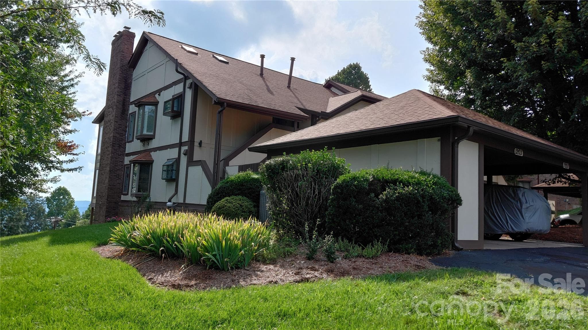Building exterior recently repainted - Hendersonville