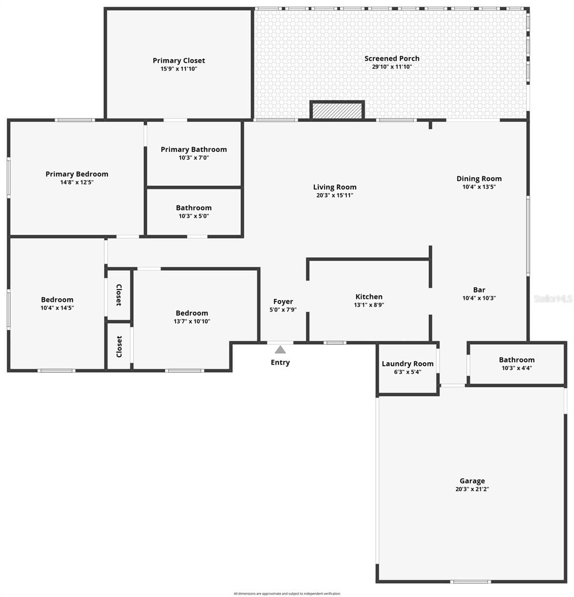 Floor plan provides an easy look at the home's layout and flow. - 3202 TRADEWINDS TRL, ORLANDO