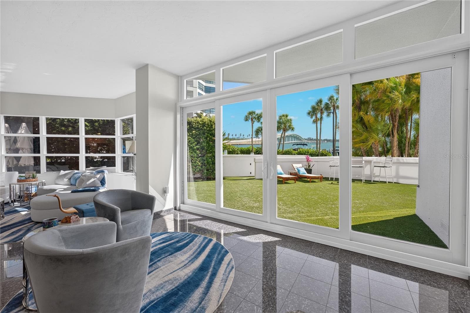 BRIDGE VIEW FROM INSIDE HOME - 988 BLVD OF THE ARTS #109, SARASOTA