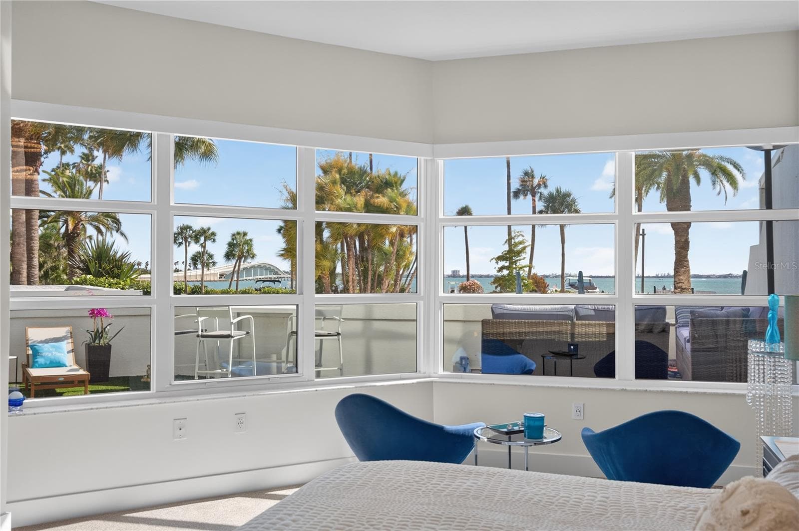 BRIDGE AND WATER VIEWS INSIDE PRIMARY SUITE - 988 BLVD OF THE ARTS #109, SARASOTA