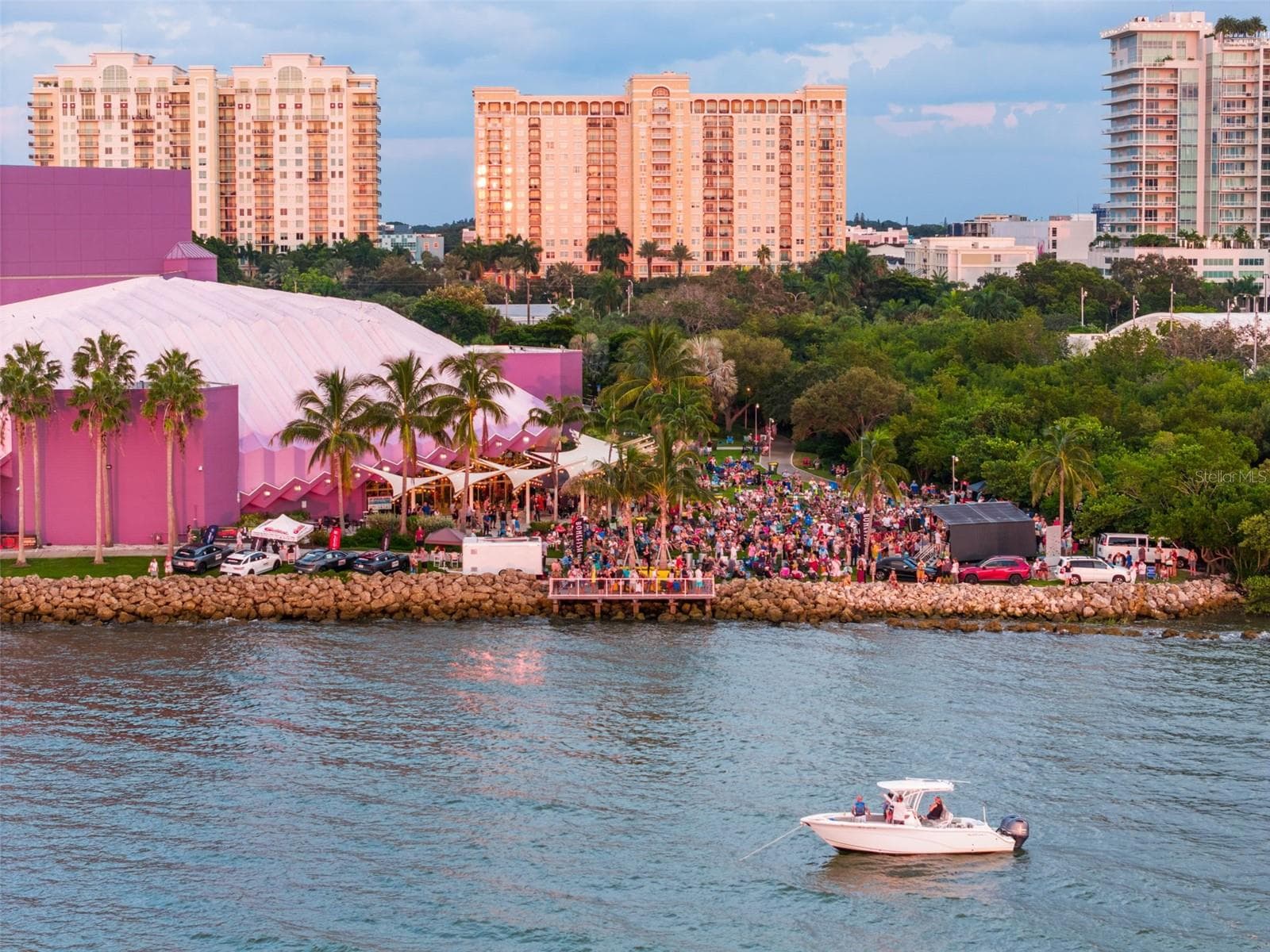 SUMMER CONCERT SERIES IN FRONT OF VAN WEZEL PERFORMING ARTS CENTER ADJACENT TO CONDO ON THE BAY MARINA - 988 BLVD OF THE ARTS #109, SARASOTA