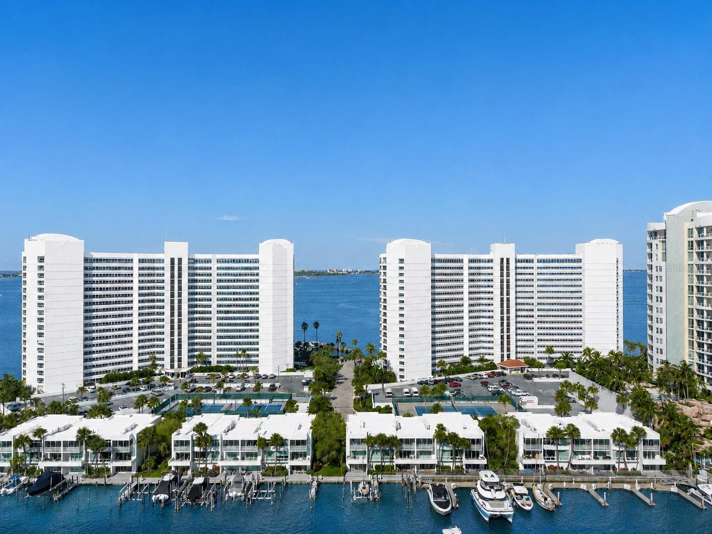 VIEW FROM THE NEW RITZ CARLTON CONDOS TO THE EAST OF THE CONDO "ON THE BAY" COMMUNITY - 988 BLVD OF THE ARTS #109, SARASOTA