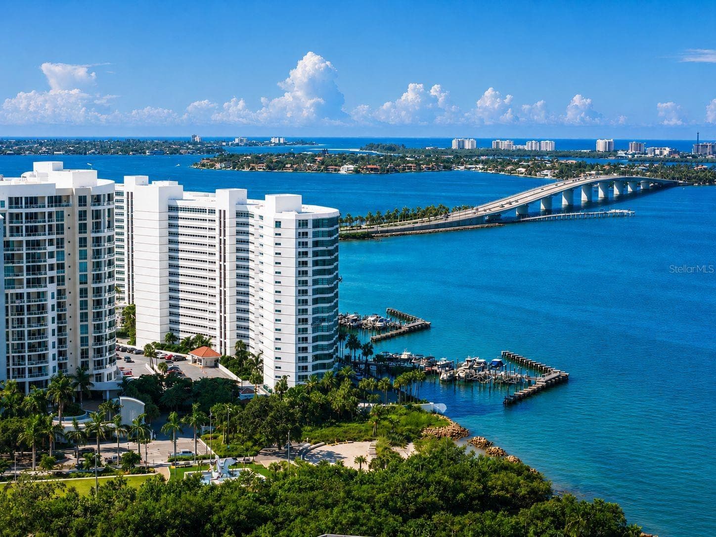 CONDO ON THE BAY IS DIRECT WATERFRONT BLOCKING OTHER BUILDING'S WATER VIEWS - 988 BLVD OF THE ARTS #109, SARASOTA