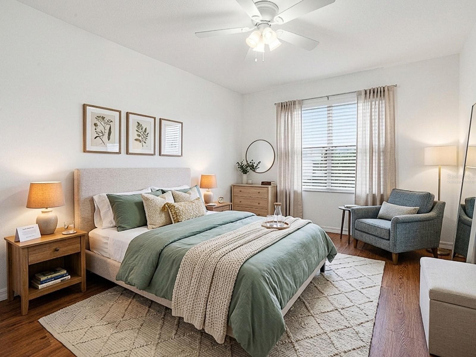 Virtually Staged Primary Bedroom - 1521 HOLLYBERRY PL, THE VILLAGES