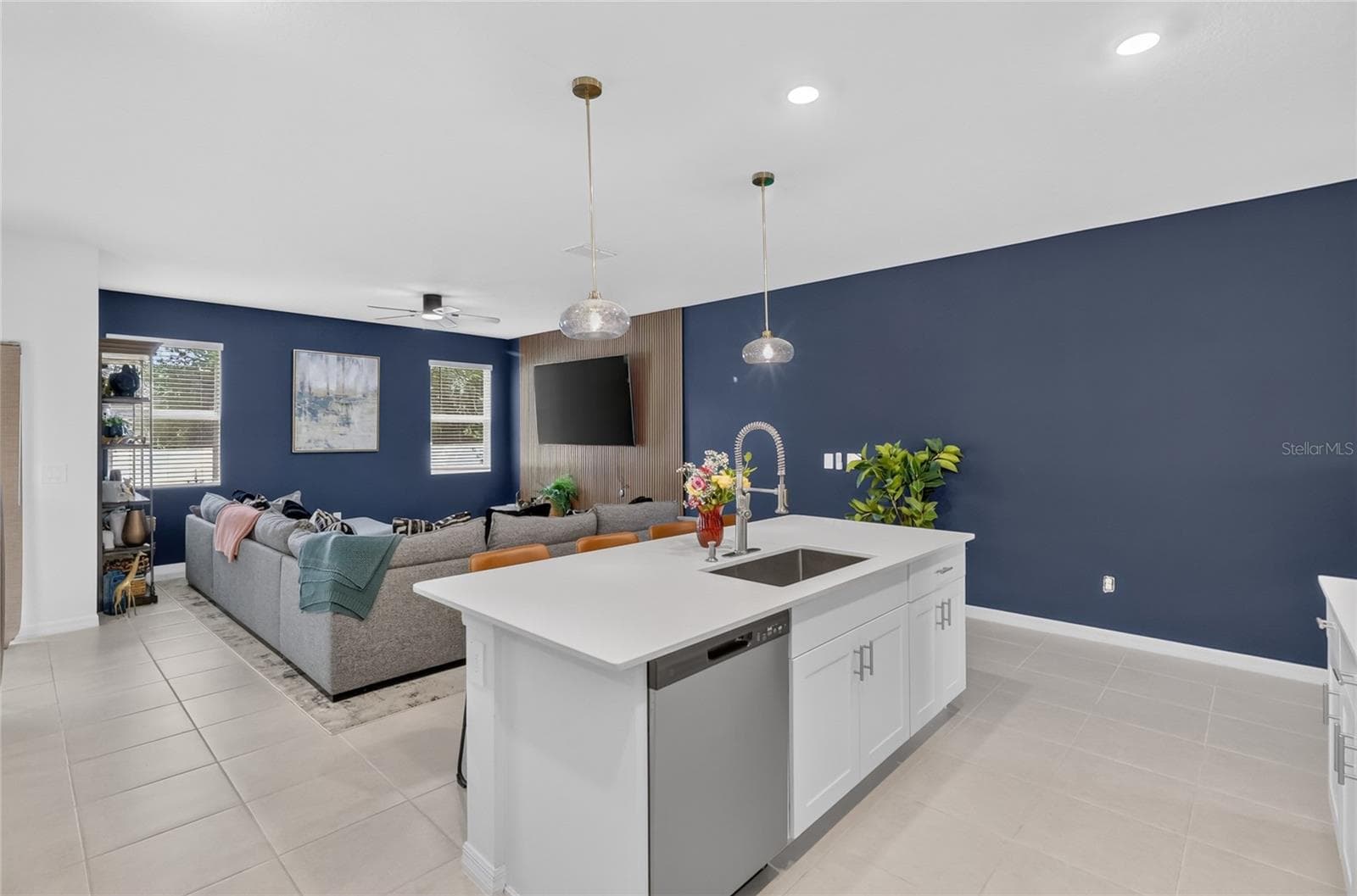 View from the kitchen to the living room - 36227 JOSEPH BLAKE ST, ZEPHYRHILLS