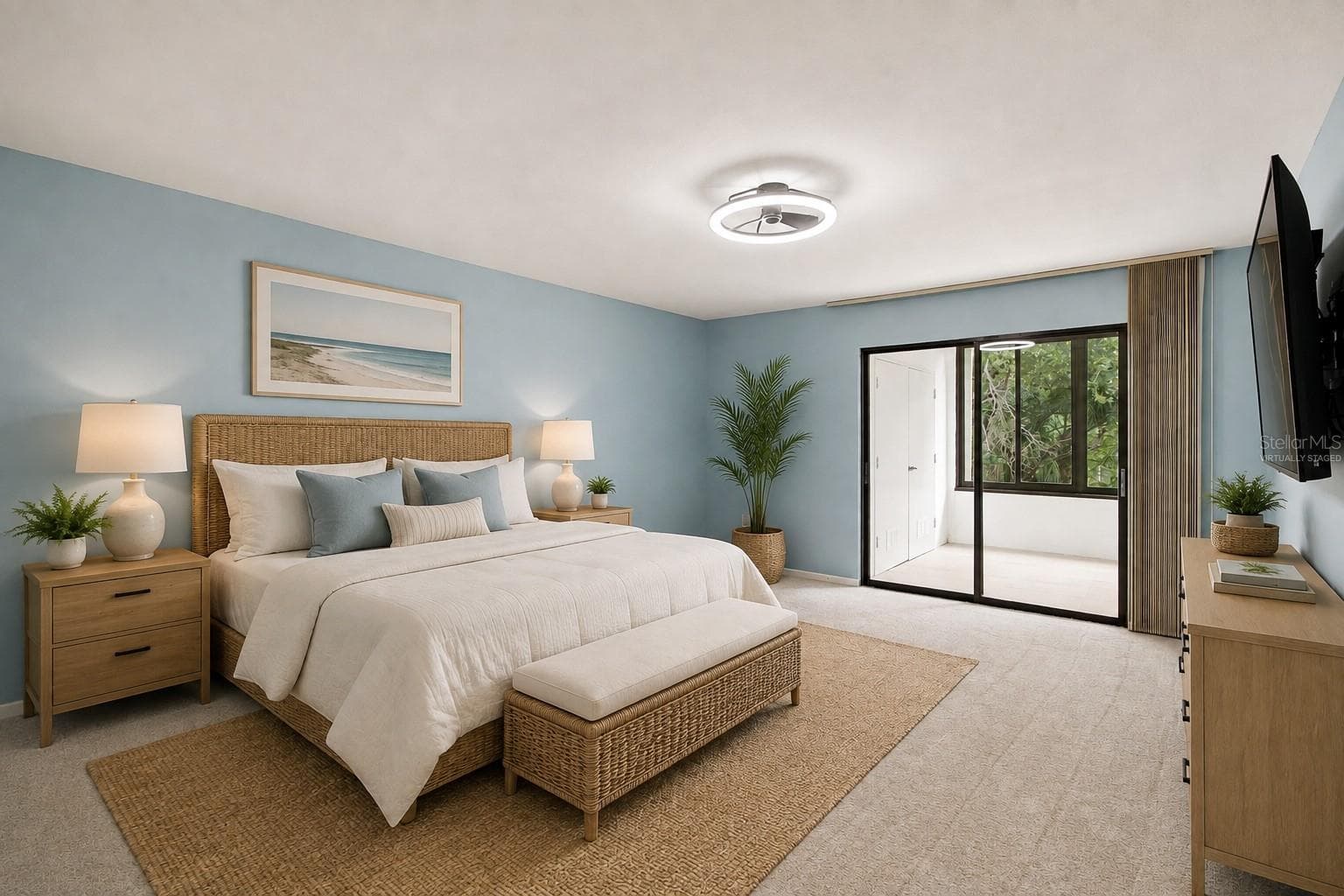 Primary Bedroom Virtually Staged - 150 PINEHURST DR #150, BRADENTON