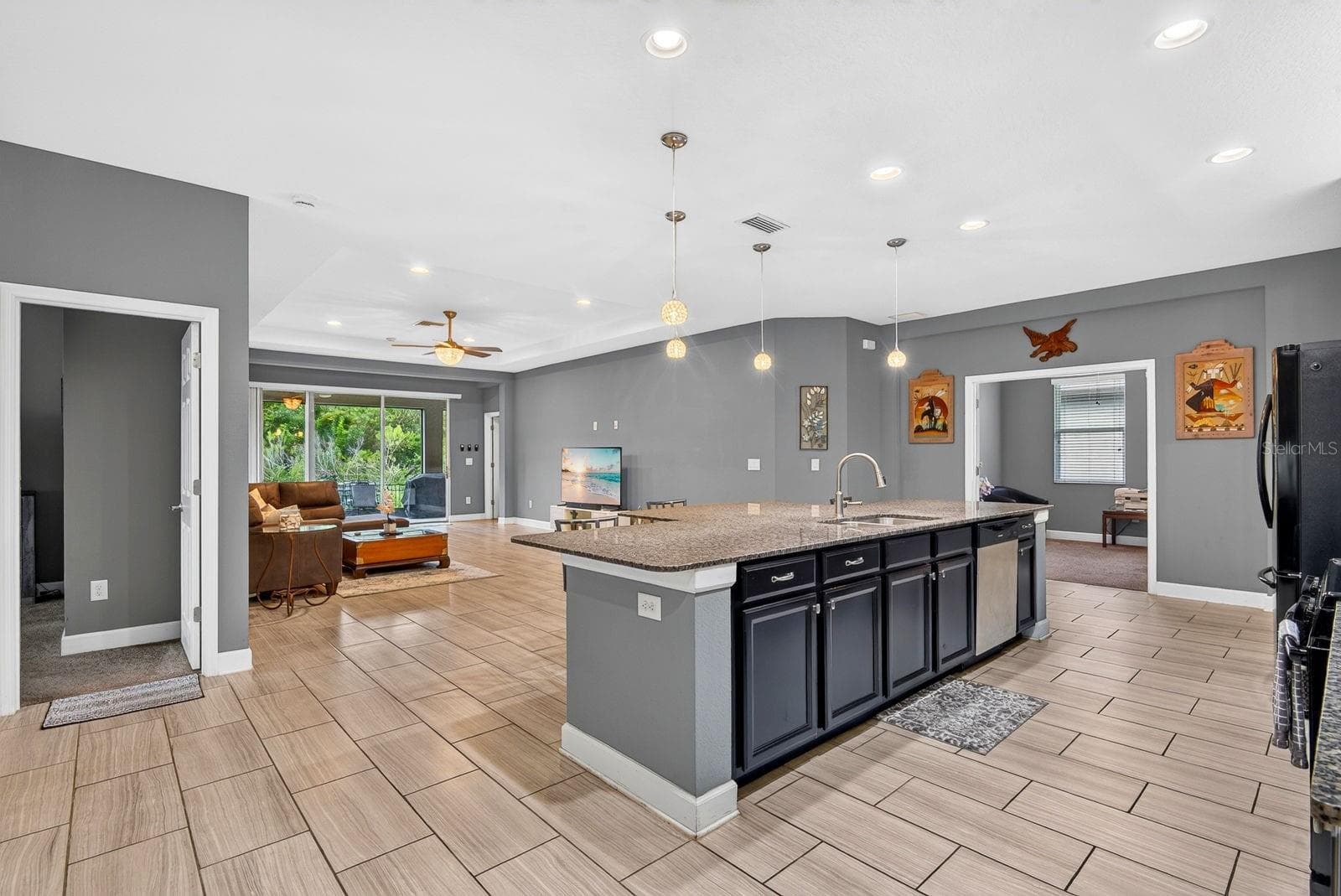 Kitchen / 4th Bedroom / Family Room / 2nd Flex Room - 792 ROSEMARY CIR, BRADENTON