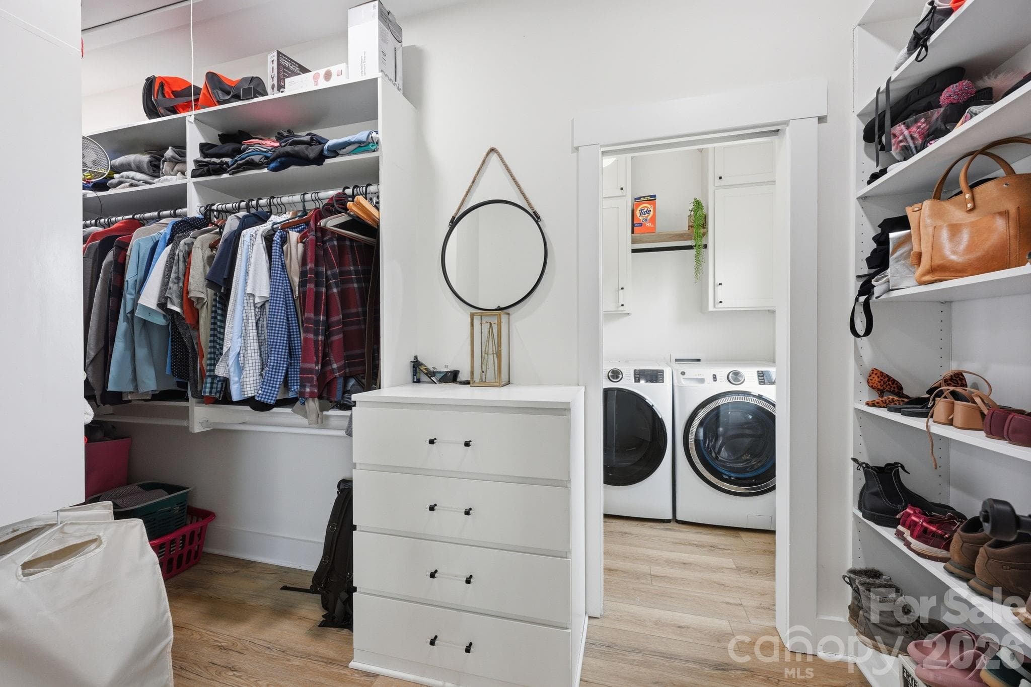 Primary Walk-In Closet Connects to Laundry Room - 215 Cal Kennedy Road, Cleveland