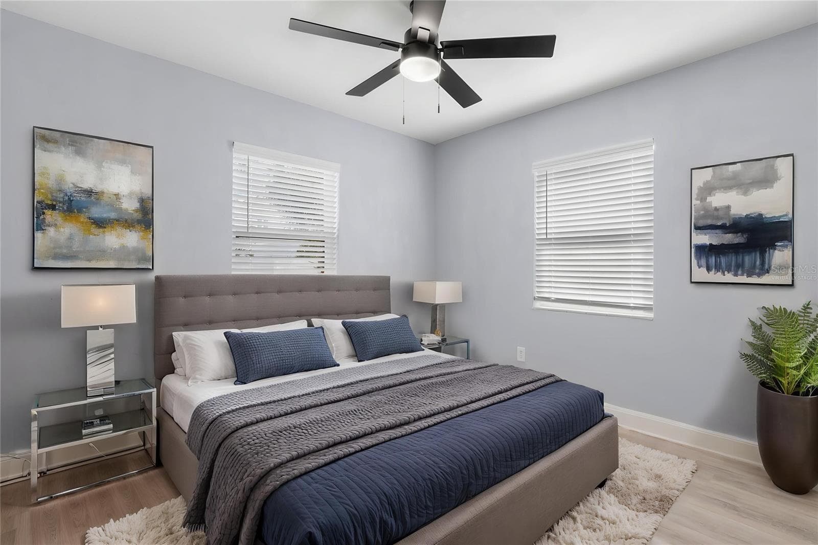 bedroom virtually staged - 3921 W GRAY ST, TAMPA