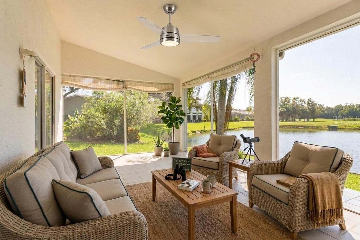 Virtually Staged Lanai - 6639 SUN POINT CT, NEW PORT RICHEY