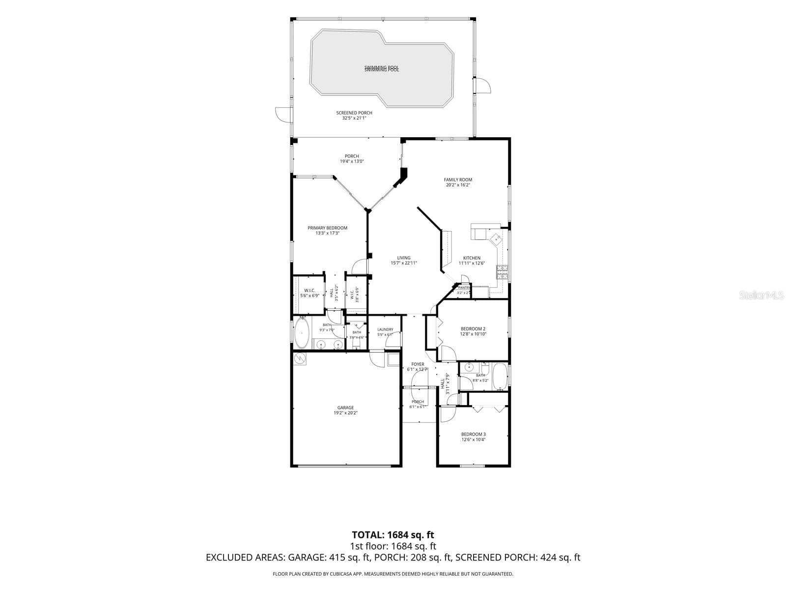 Measurements Are More Or Less - 12533 SPARKLEBERRY RD, TAMPA