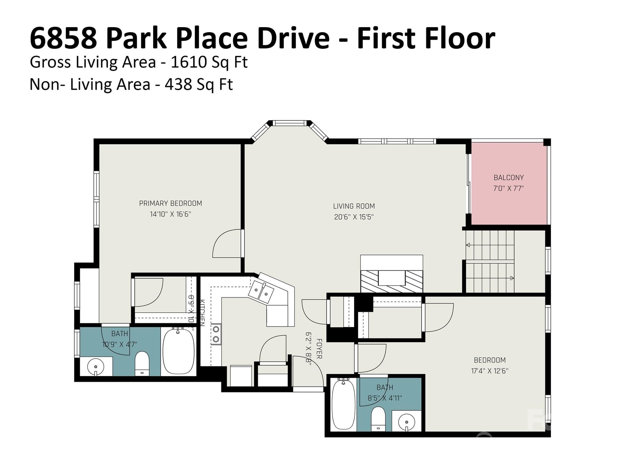 Main Level Floor Plan - 6858 Park Place Drive, Charlotte