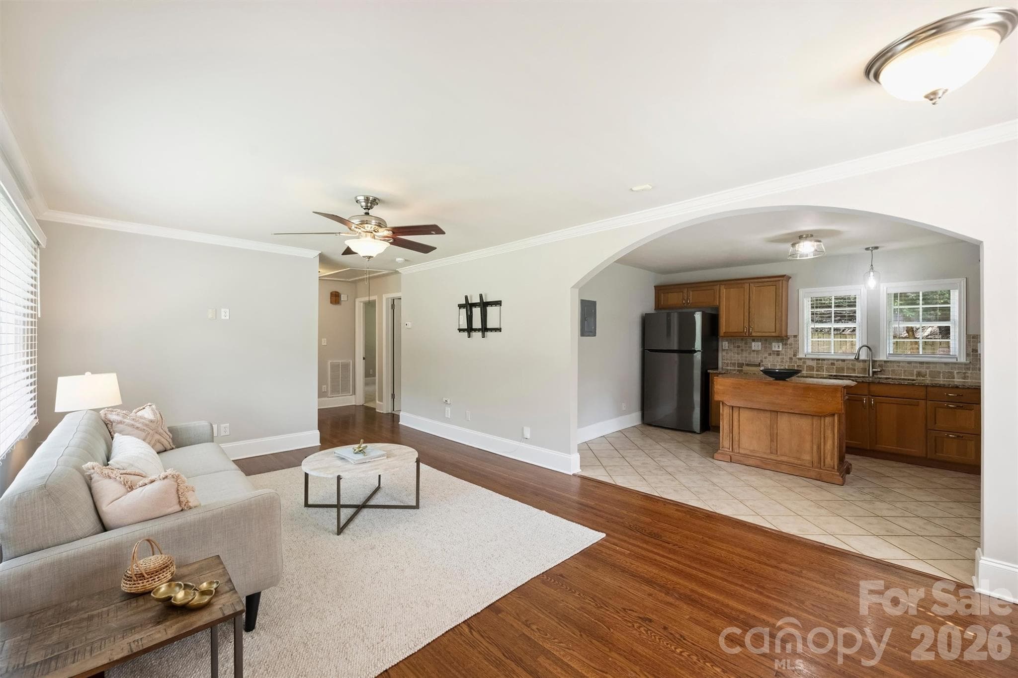 Living Area into Kitchen - 1323 Carolyn Drive, Charlotte
