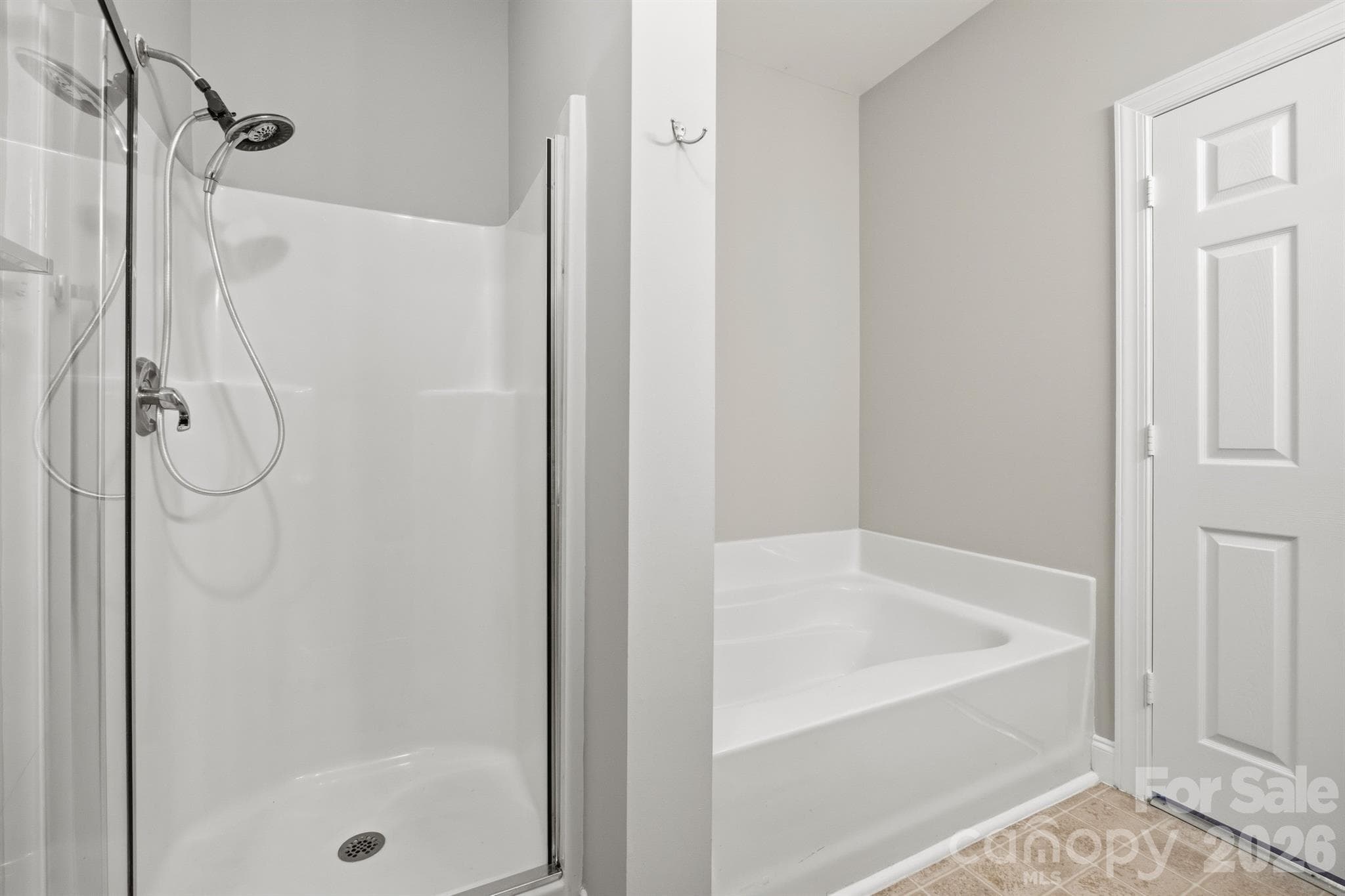 Shower and garden tub in primary bath - 21246 Hickory Street, Cornelius