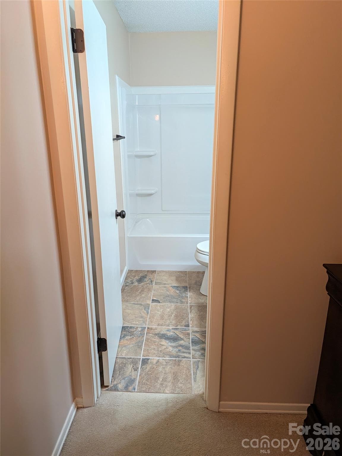 Primary Bathroom with New Floor and Shower - 204 Scottlynn Drive, Asheville