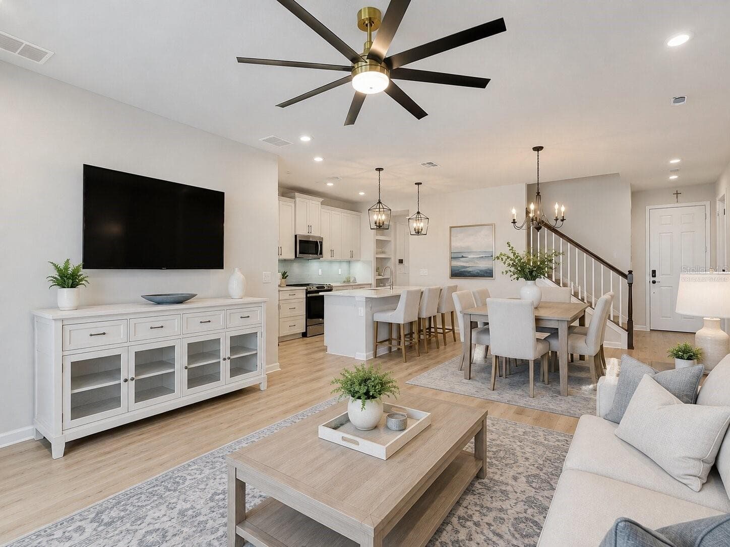 Living Room - Virtually Staged - 2376 AUDUBON PRESERVE LN, LUTZ