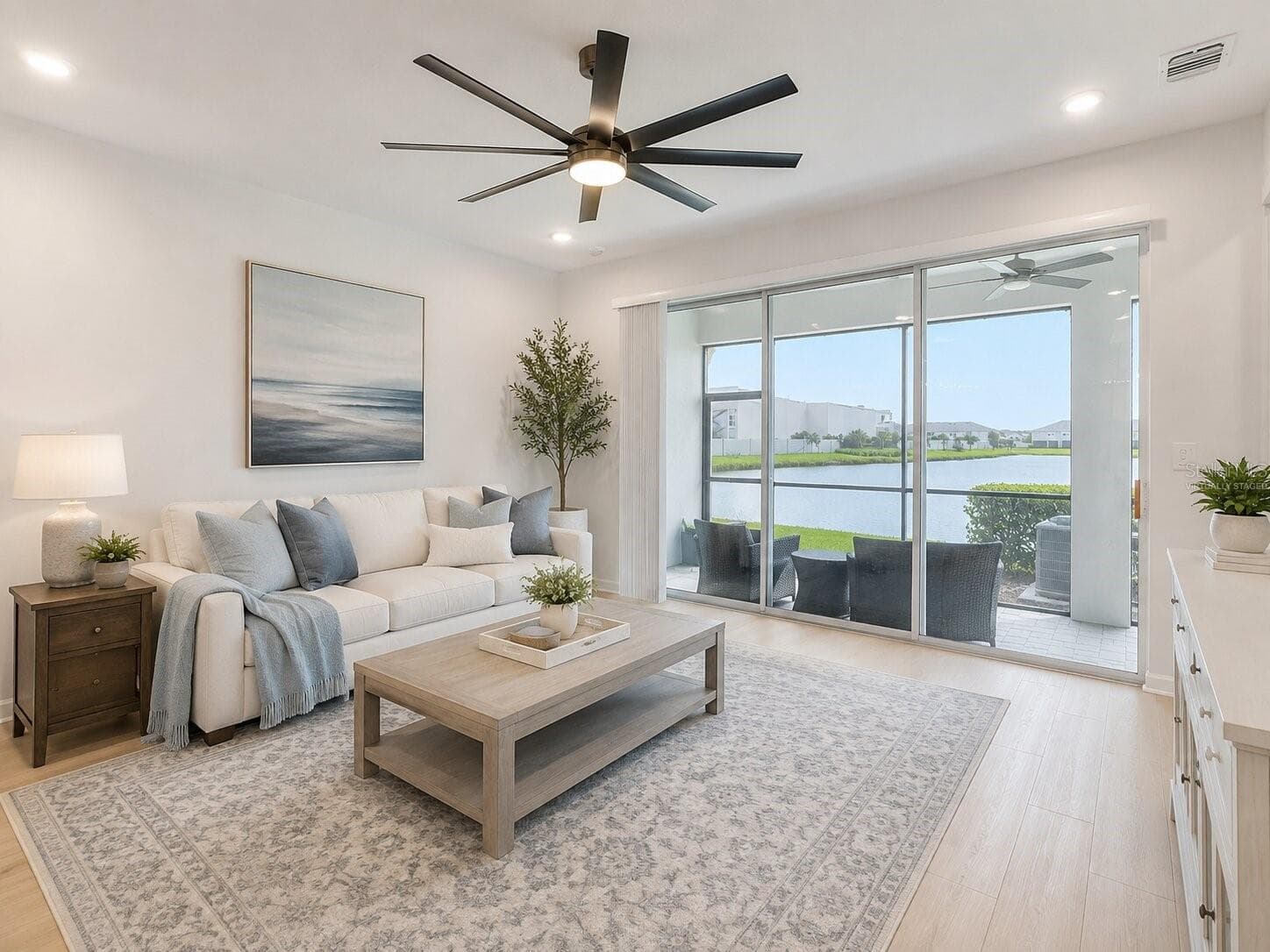 Living Room - Virtually Staged - 2376 AUDUBON PRESERVE LN, LUTZ
