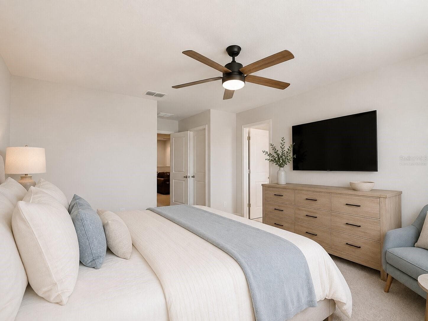 Primary Bedroom - Virtually Staged - 2376 AUDUBON PRESERVE LN, LUTZ