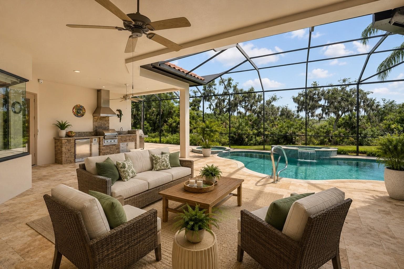 Lanai.  Virtually Staged. - 11810 RIVER SHORES TRL, PARRISH