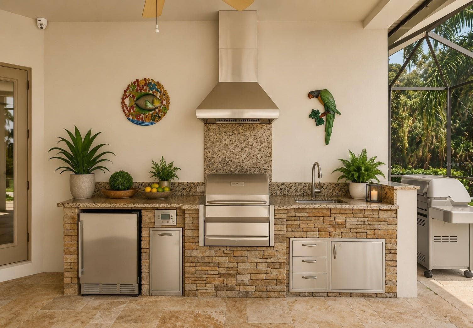 Custom Cabana with Memphis Pellet Grill - 11810 RIVER SHORES TRL, PARRISH