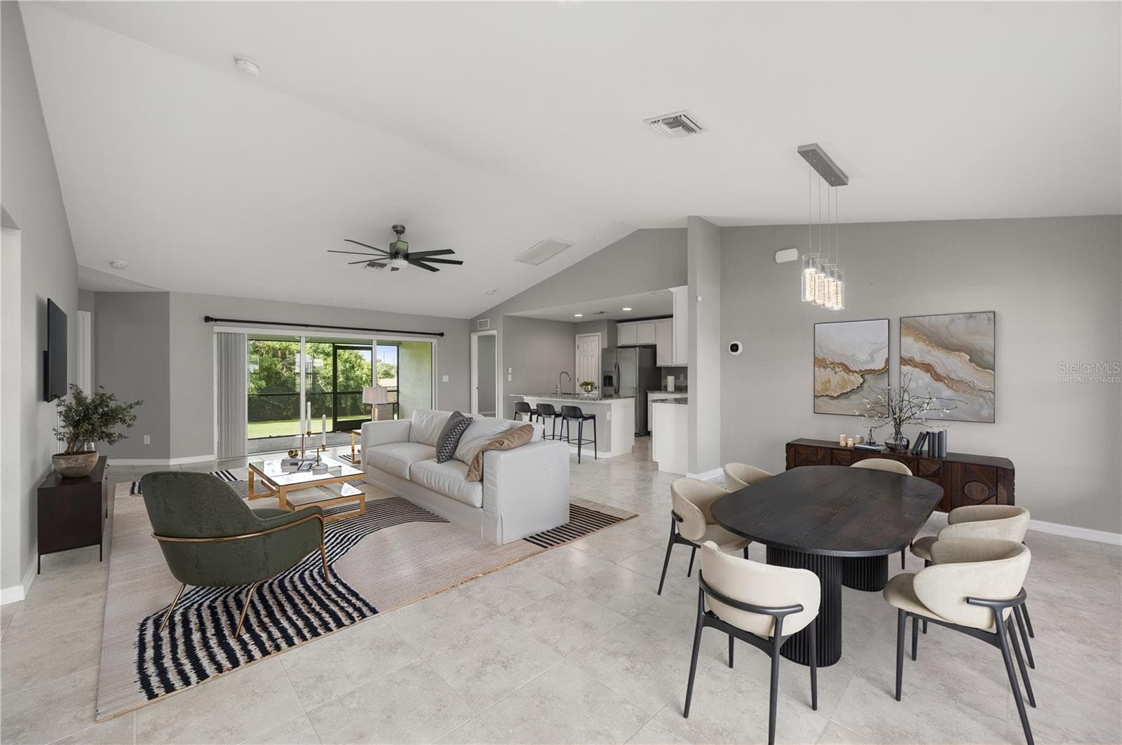 Virtually Staged Photo of Living Area - 4302 NW 32ND ST, CAPE CORAL