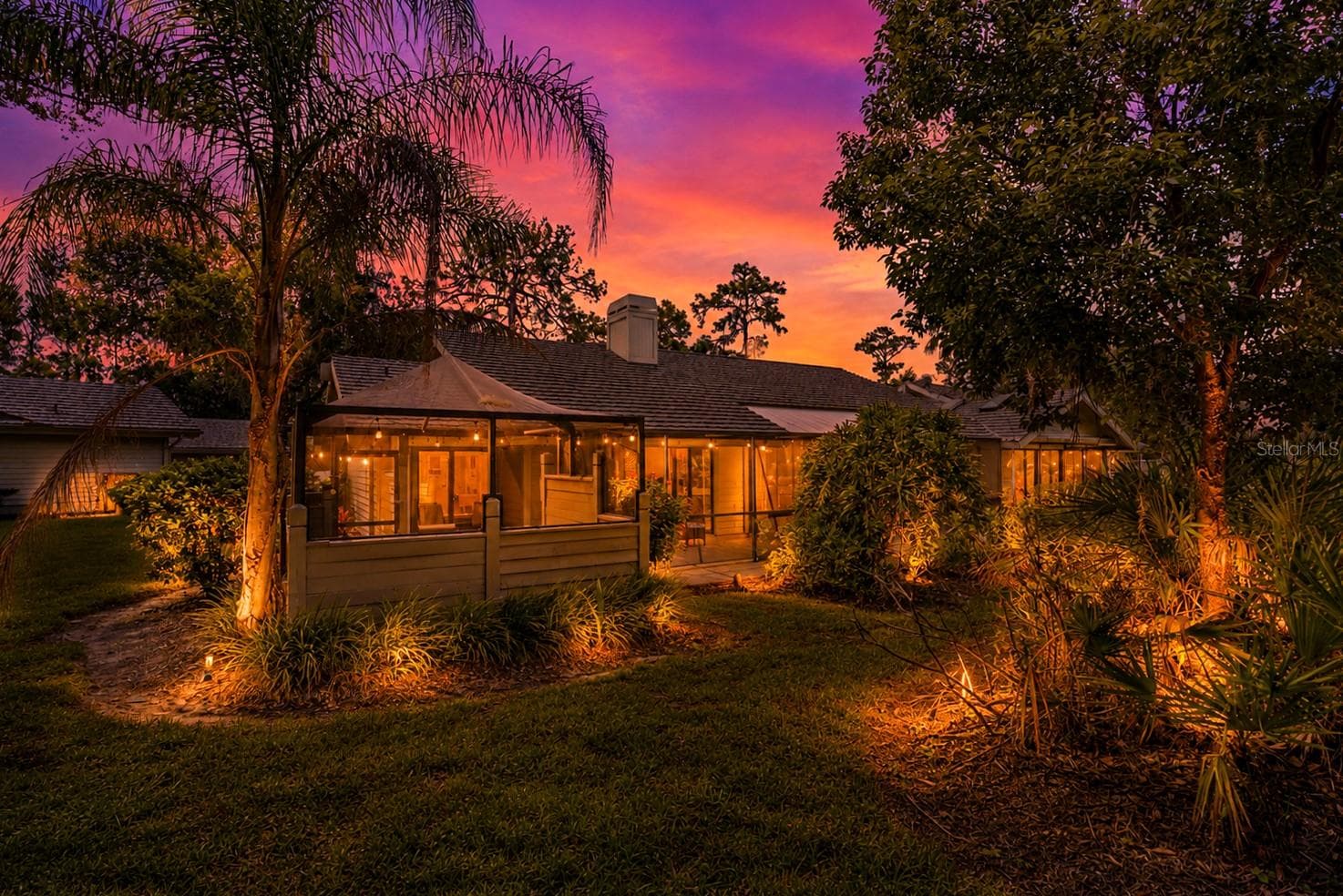 Home At Night Different Angle - 5357 COBBLESTONE CT, WESLEY CHAPEL