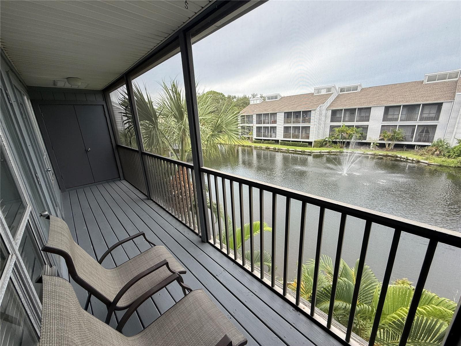 BALCONY View of Lake WITH TWO STORAGE CLOSETS - 259 FENWICK DR #34, VENICE