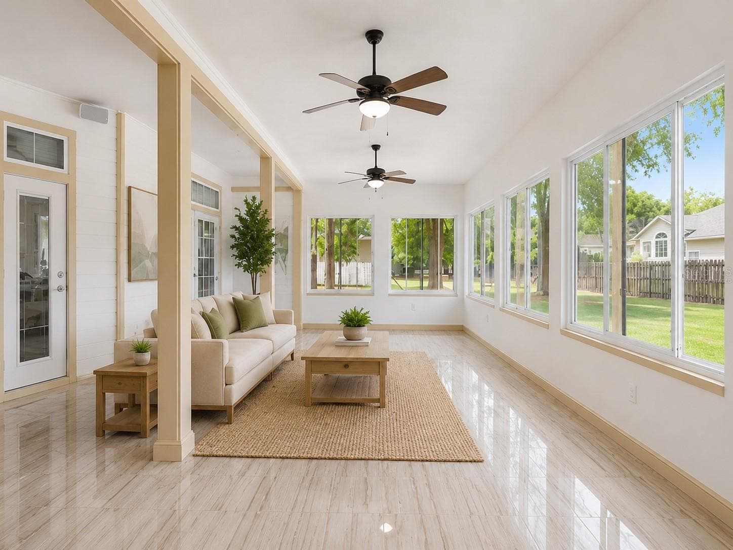 Virtually staged air conditioned sunroom - 1446 SW 87TH ST, GAINESVILLE