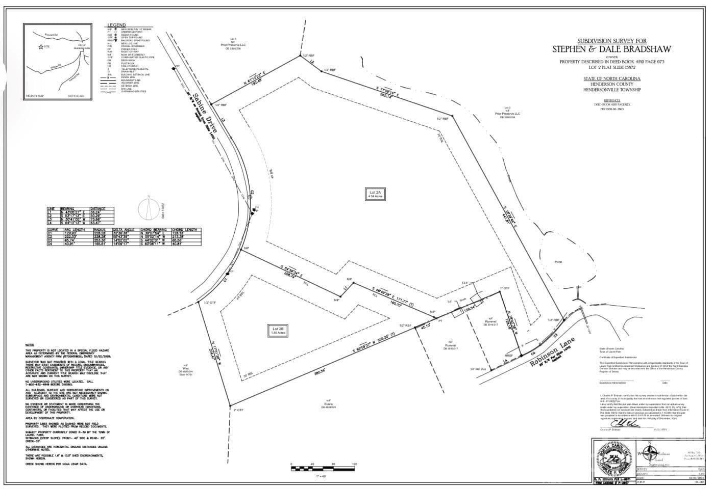 A completed, geotechnical survey, a favorable perc test as required from the town of Laurel Park, and traditional survey all available - 99999 Sabine Drive, Laurel Park
