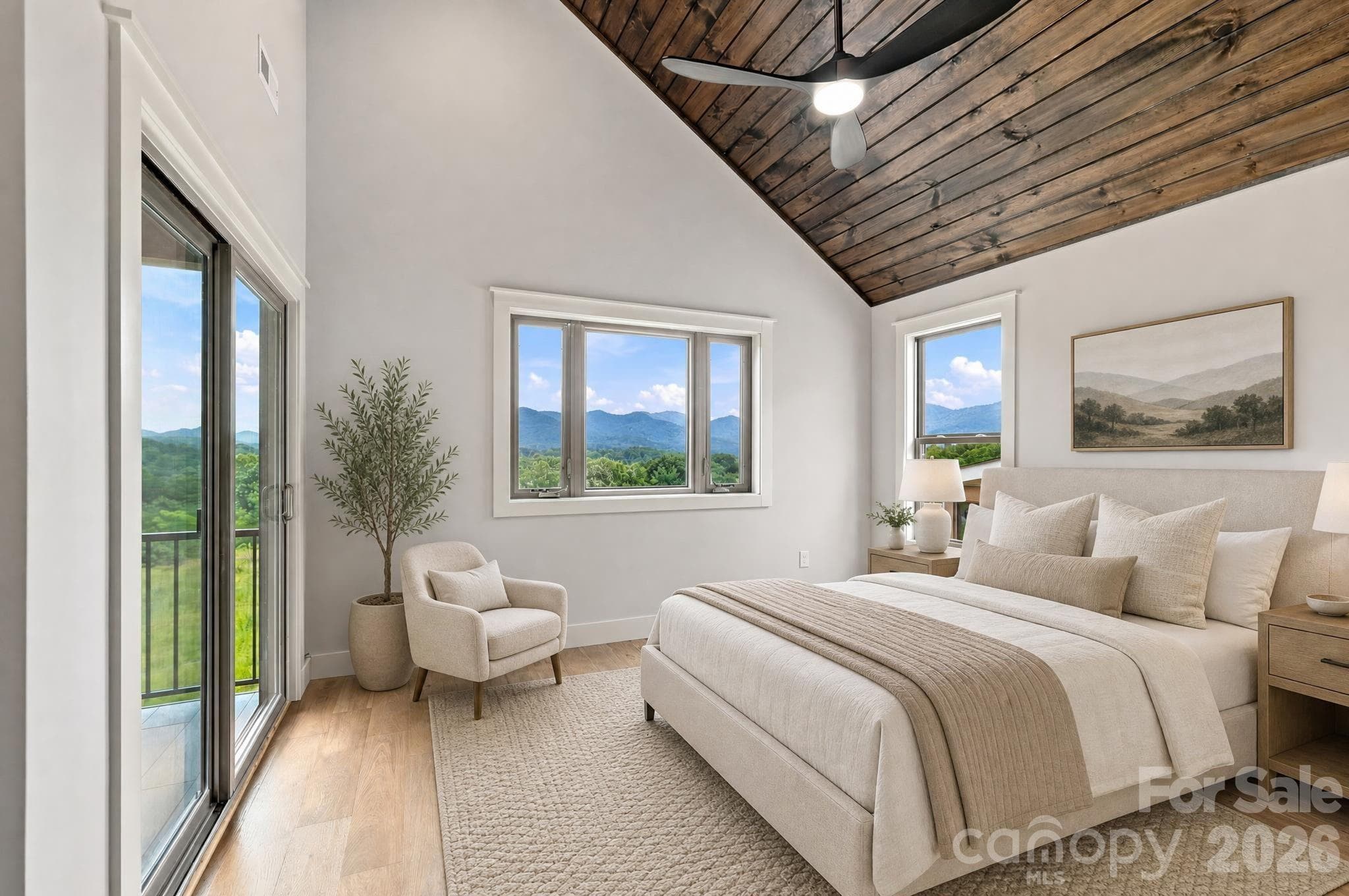 Primary Bedroom with private deck - 128 Chepstow Place, Black Mountain