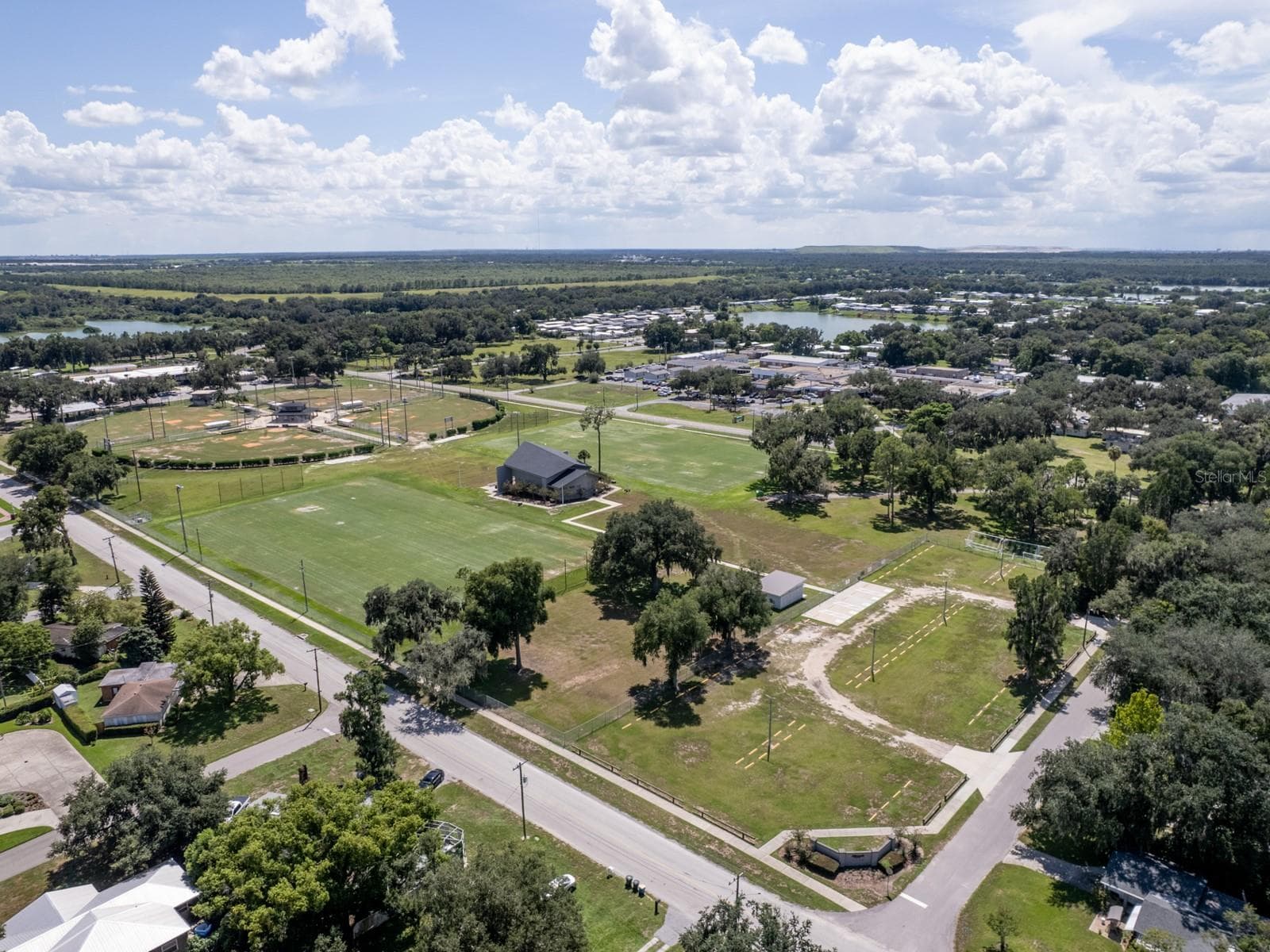 Aerial of the home. - 1855 E VALENCIA DR, BARTOW