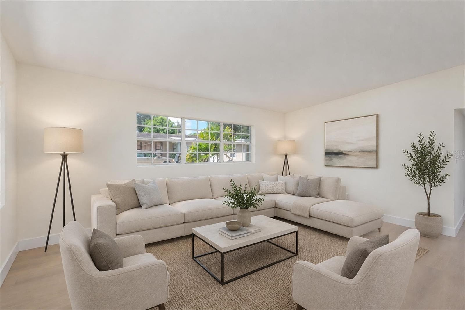 Virtually Staged - Living Room - 1008 BERWYN RD, ORLANDO
