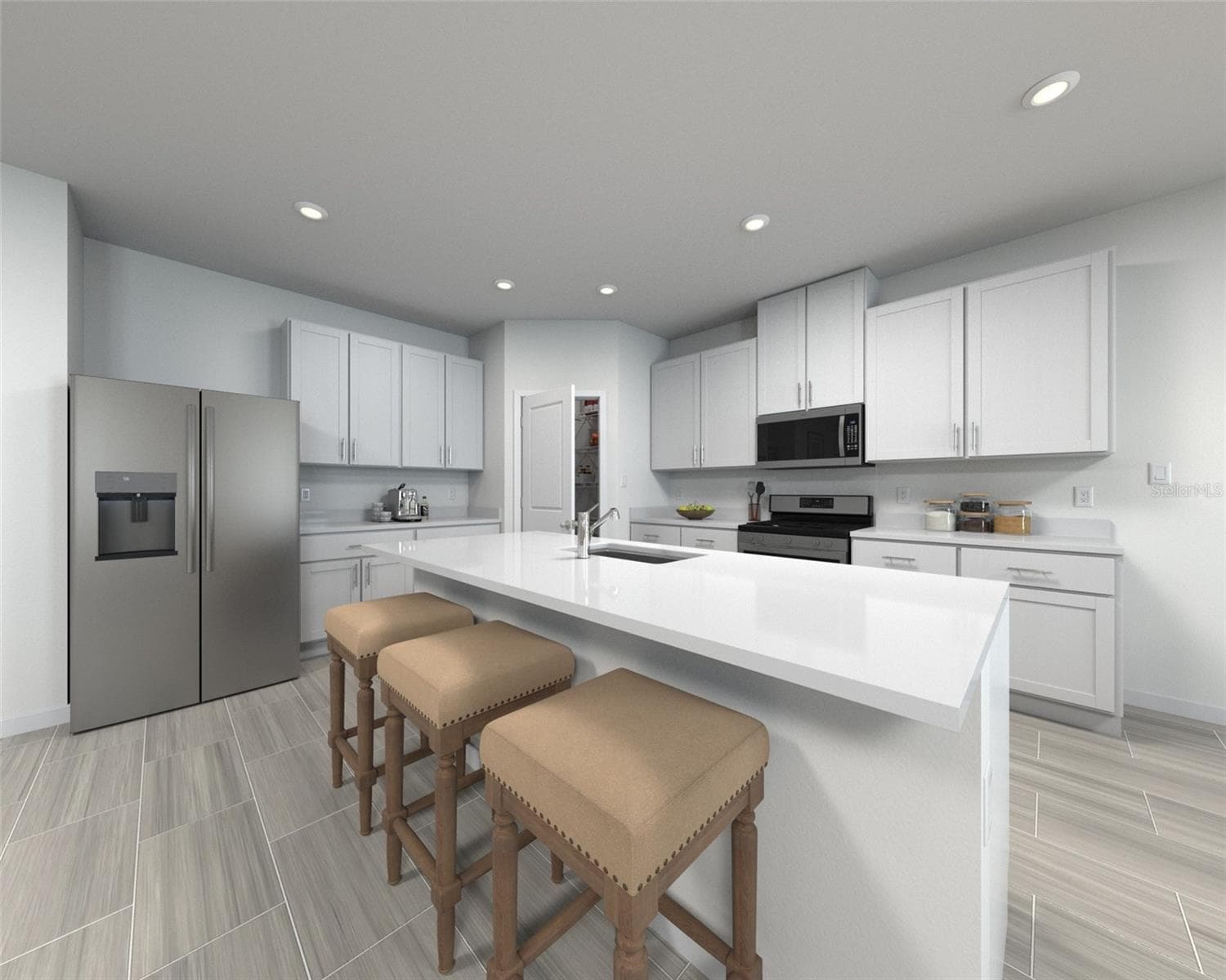Photo is not of the actual home, but is an inspirational photo of builder’s model home and may depict options, furnishings, and/or decorator features that are not included. - 1688 COOLRIDGE PL, ZEPHYRHILLS