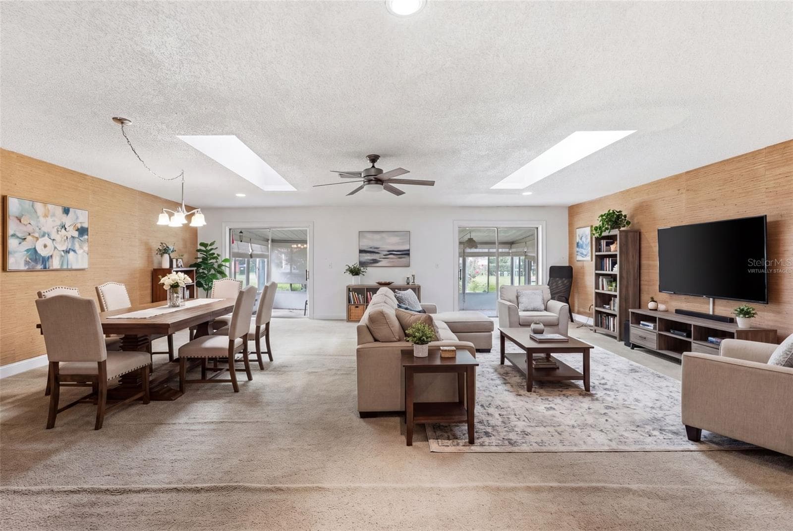 virtually staged living room - 5257 WILDFLOWER RD, ORLANDO