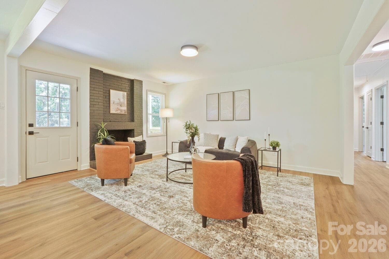 Living Room 2 with Fireplace - 900 Burtonwood Circle, Charlotte