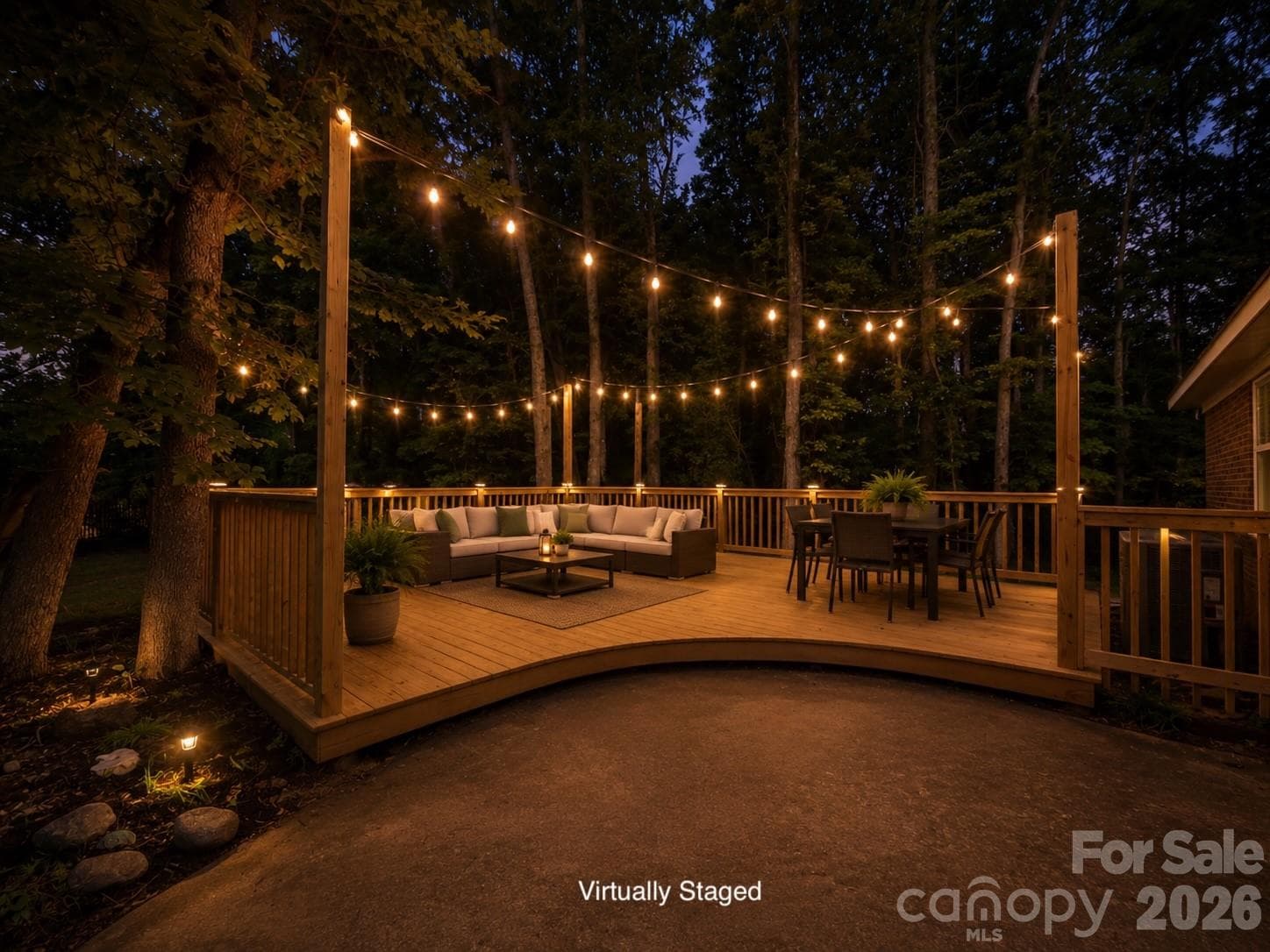 Back Deck - Virtually Staged - 900 Burtonwood Circle, Charlotte