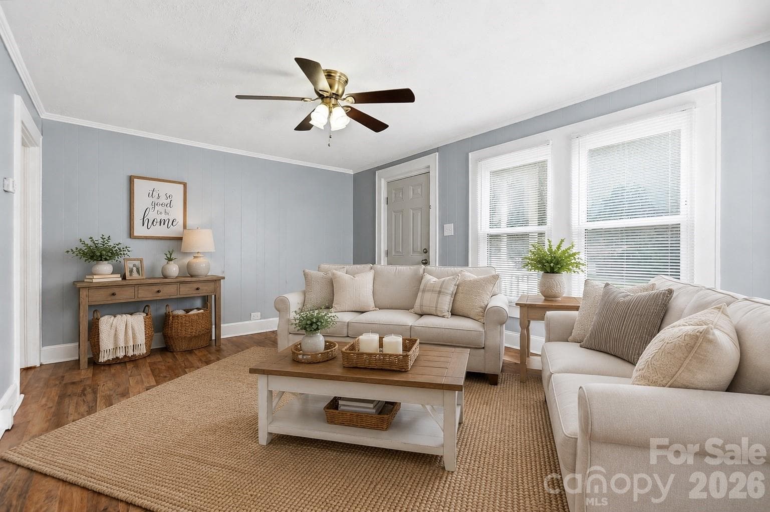 Living room - virtually staged - 714 Parker Street, Albemarle