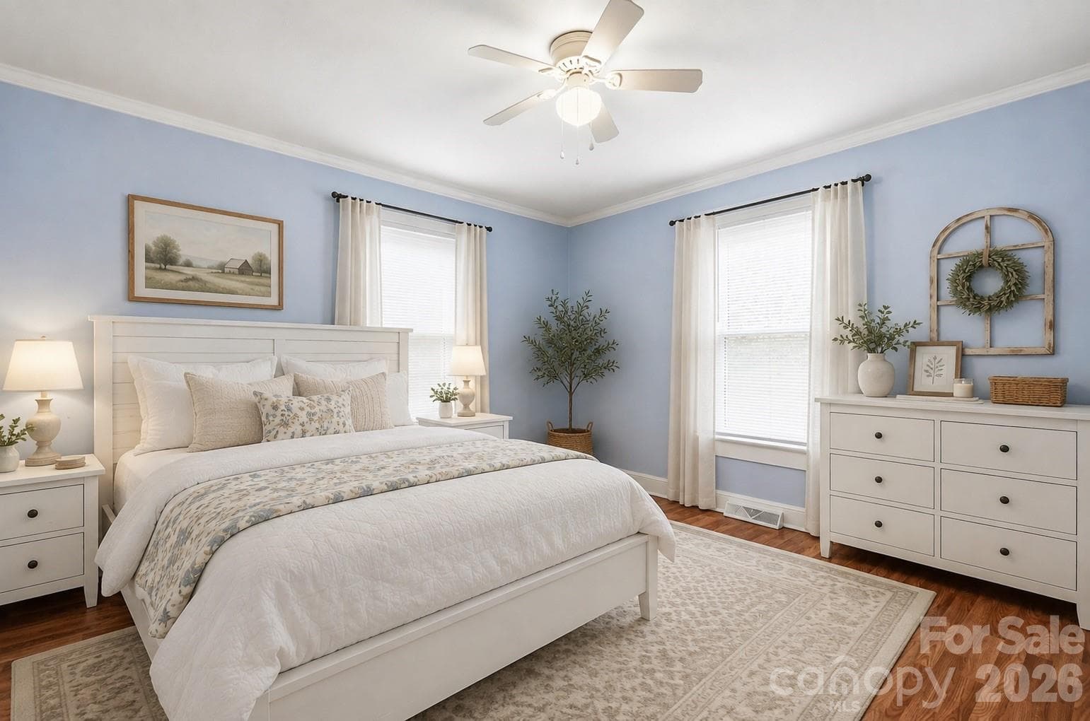 Primary Bedroom - Virtually Staged - 714 Parker Street, Albemarle