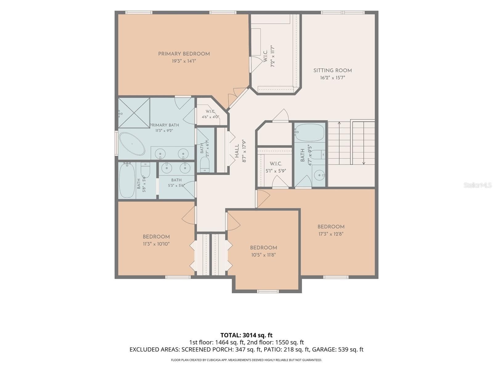 Second floor floorpan - 5824 FISH CROW PL, LAND O LAKES
